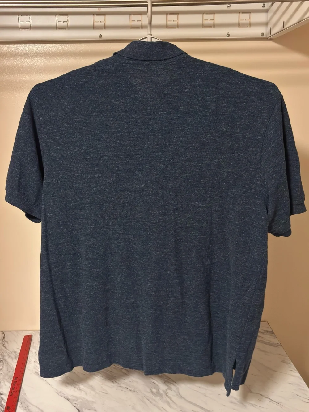 Ralph Lauren Heather Navy Short-Sleeve Polo with Red Pony